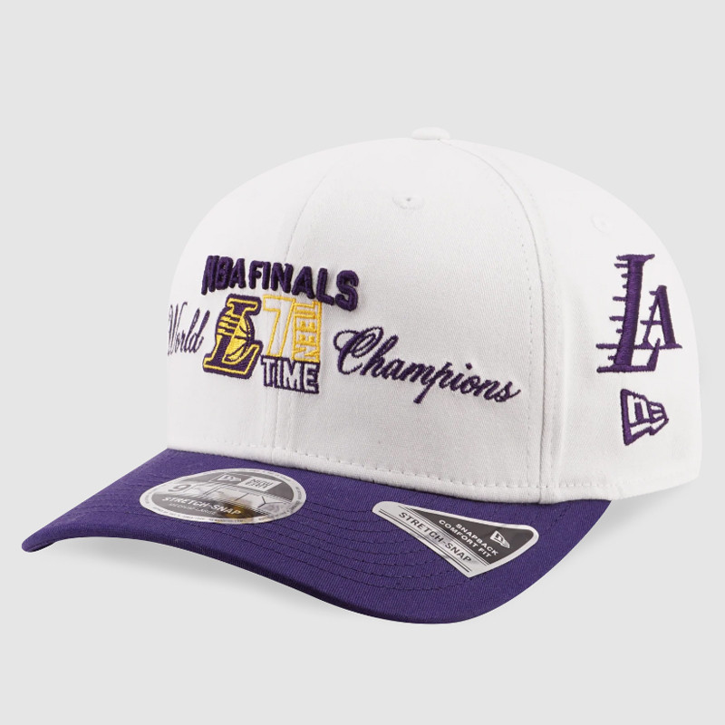 TOPI BASKET NEW ERA Los Angeles Lakers Championships 9Fifty Stretch Snap Cap