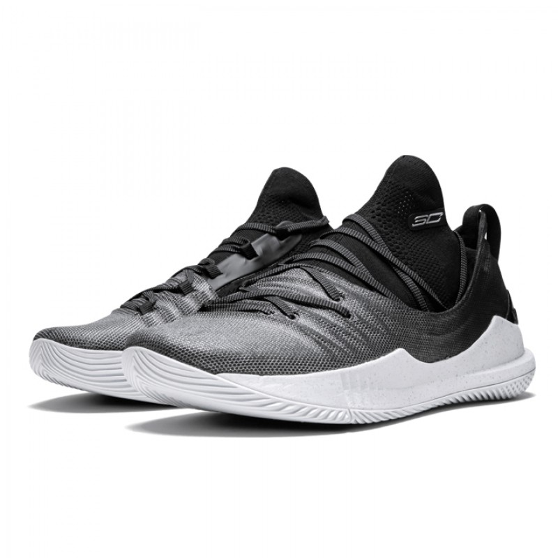 Jual Sepatu Basket Under Armour Curry 5  Black White 