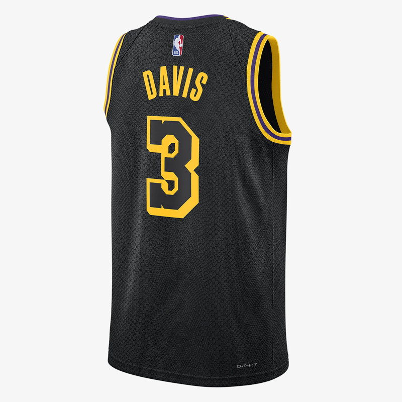 BAJU BASKET NIKE Anthony Davis LA Lakers Black Mamba Edition Swingman Jersey