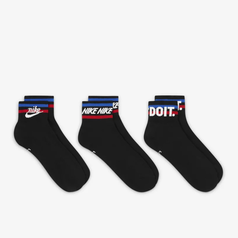 KAOS KAKI SNEAKERS NIKE 3pk Everyday Essential Ankle Socks
