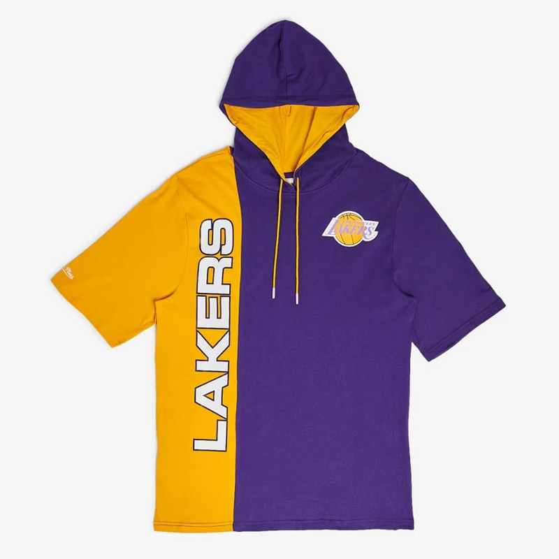 Lakers short best sale sleeve hoodie