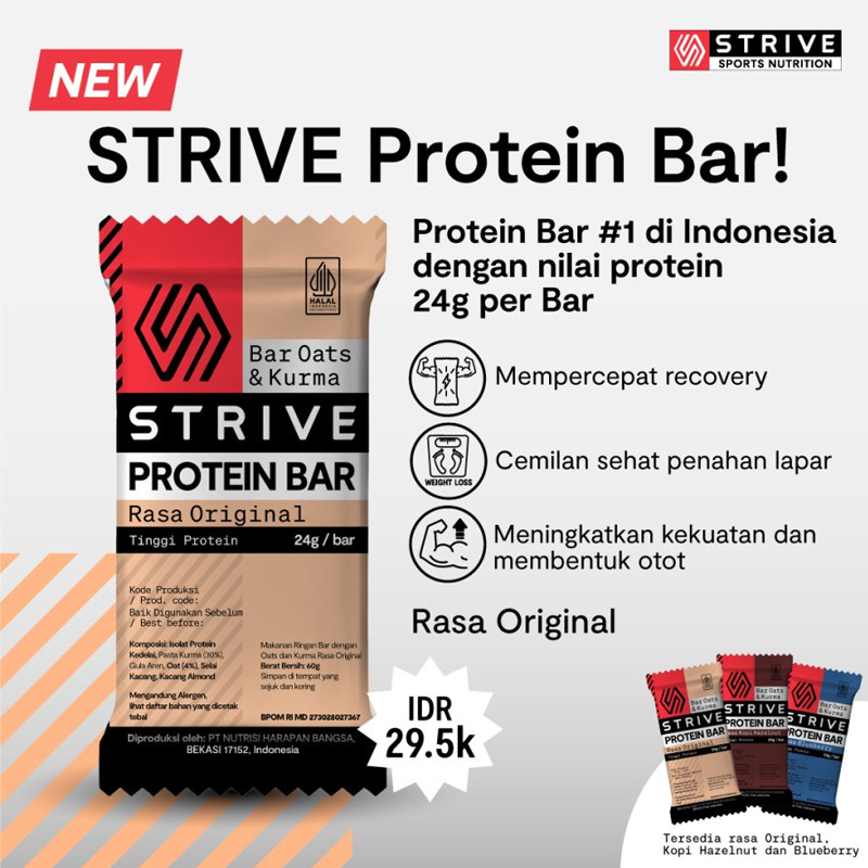 SUPLEMEN LARI STRIVE Protein Bar Original